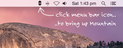 Mountain menu bar icon