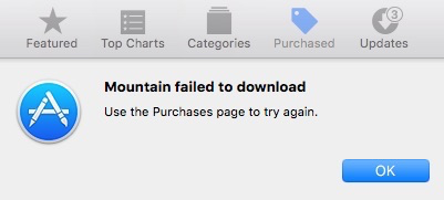 Mountain failed to download
